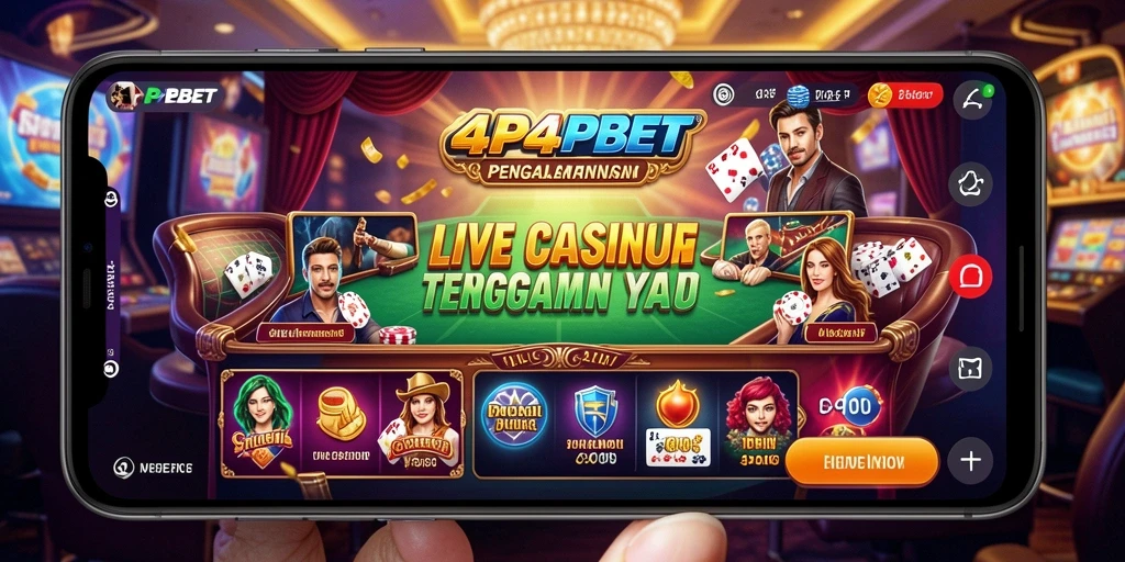 Tampilan gameplay Live Casino yang menarik dan interaktif di 4P4PBET.