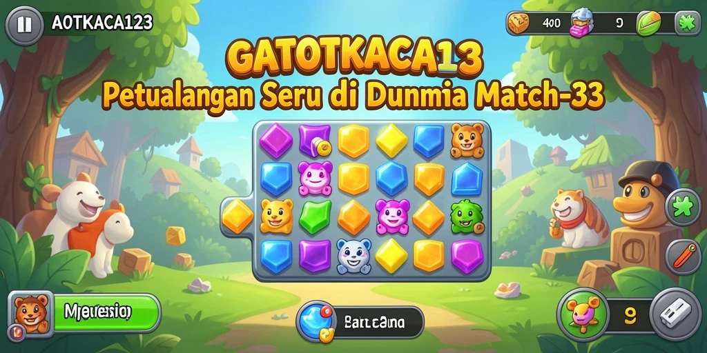 Tampilan gameplay yang seru dan penuh warna di GATOTKACA123.
