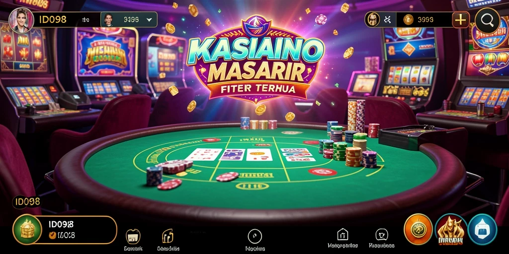 Tampilan gameplay menarik dari ID098 dengan fitur kasino interaktif.