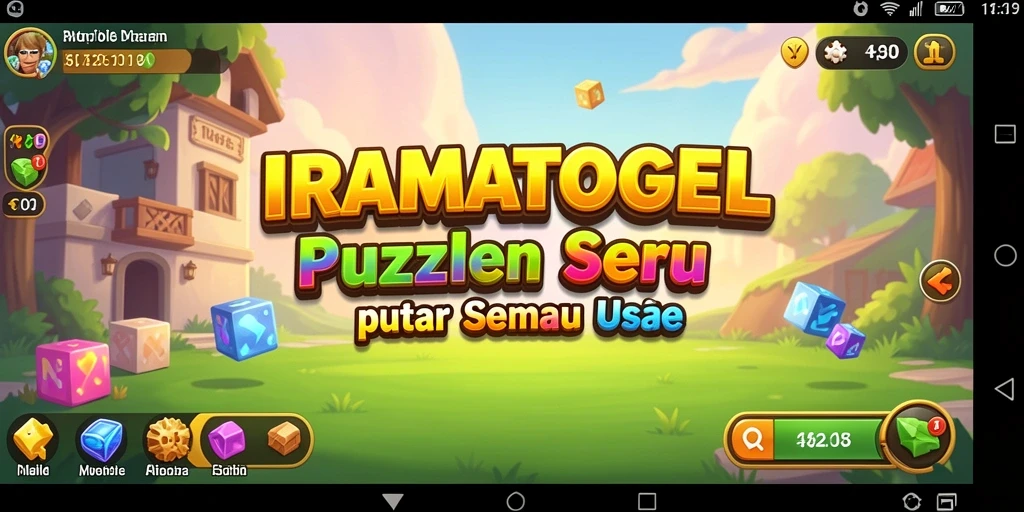 Tampilan gameplay seru IRAMATOGEL dengan berbagai puzzle menantang.