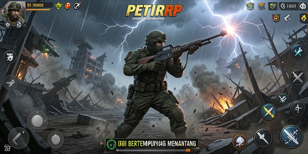 Tampilan gameplay seru dan menegangkan di PETIRRP.