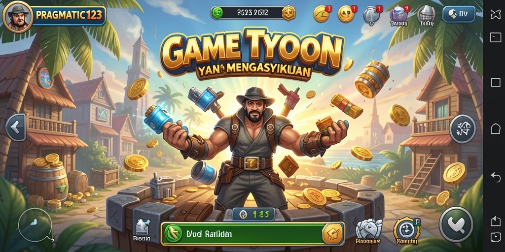 Screenshot utama PRAGMATIC123 menampilkan momen seru dalam gameplay Tycoon.